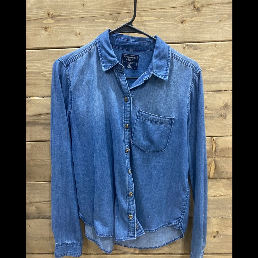 Abercrombie & Fitch Jean Shirt Long Sleeve!